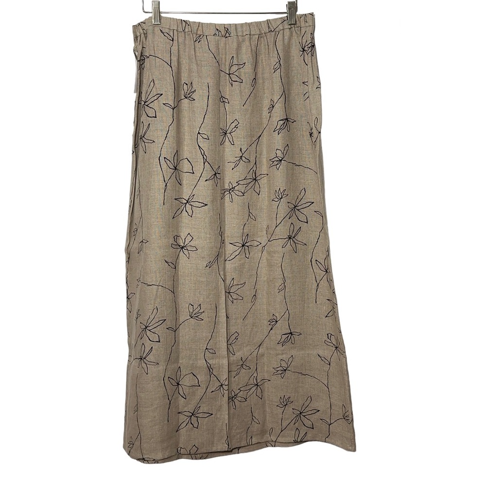NWT Style & Co Linen Floral Skirt "Bali" Womens Size 14